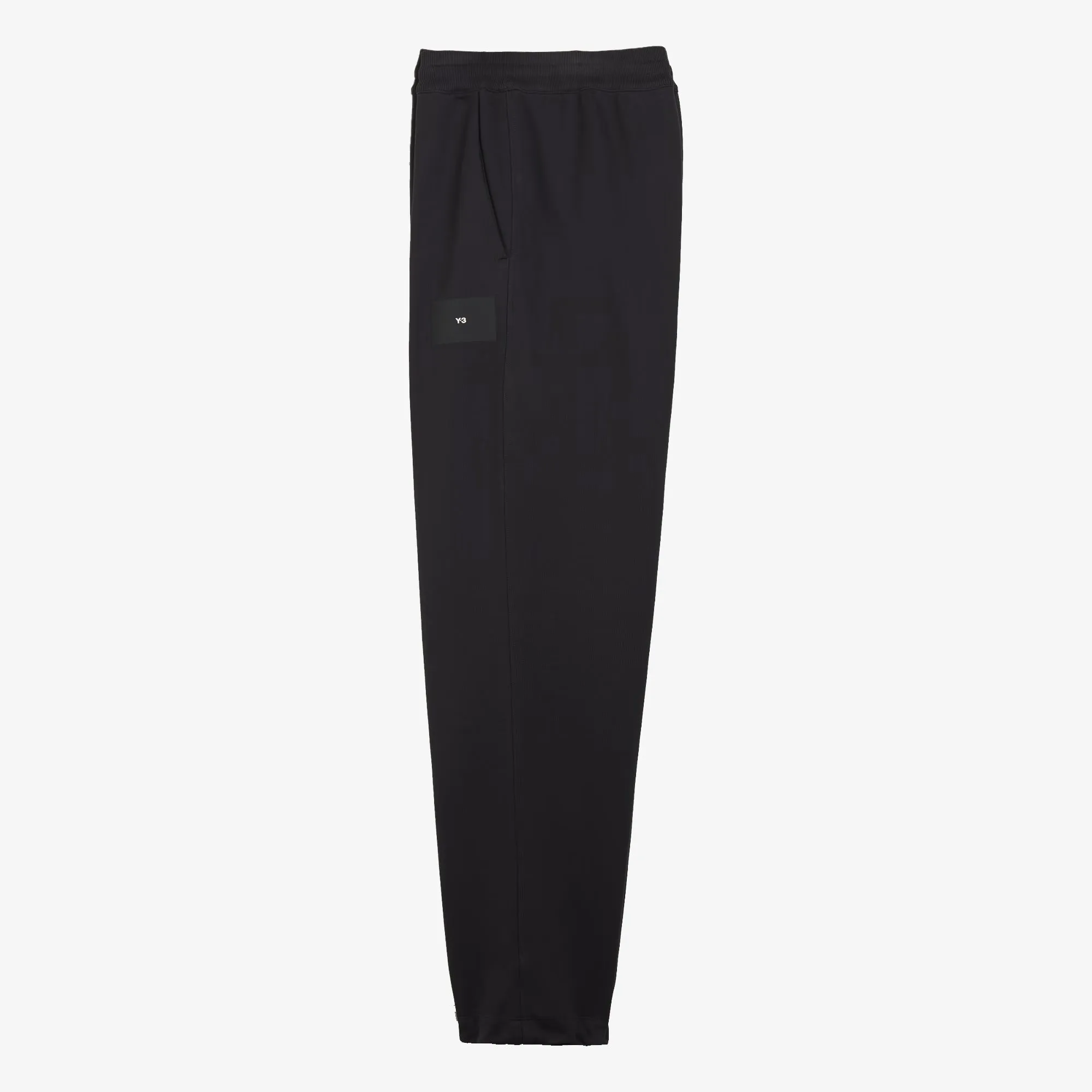 Y-3 | ORGANIC COTTON TERRY STRAIGHT PANTS  { BLACK