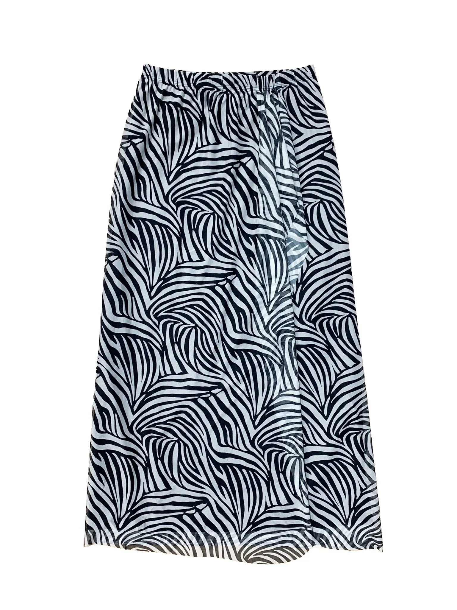 Zebra Mesh Maxi Swim Sarong